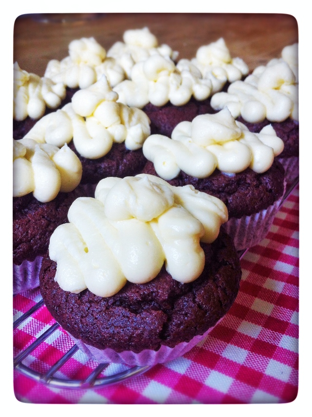 Beetroot and Chocolate Cupcakes with Cream Cheese Frosting