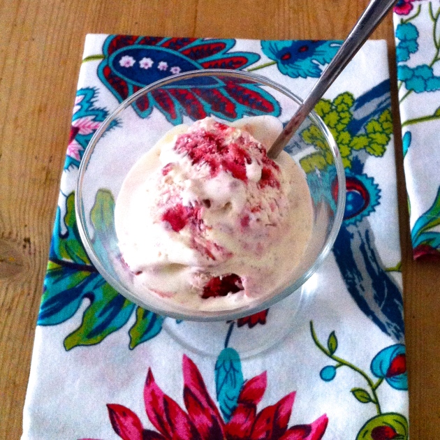 no-churn-raspberry-swirl-vanilla-bean-ice-cream-with-fino-sherry